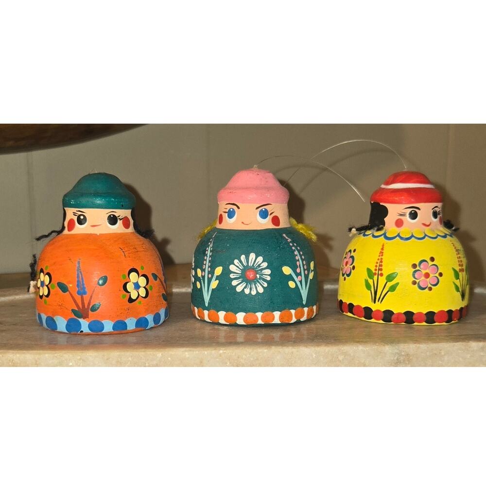 Curacao Pottery Hanging Doll Bells made 1994